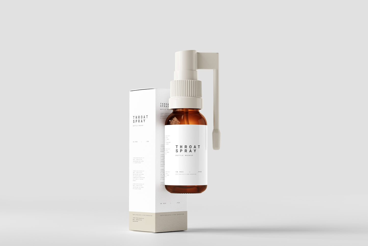 Throat Spray Pump Bottle Mock-Up
