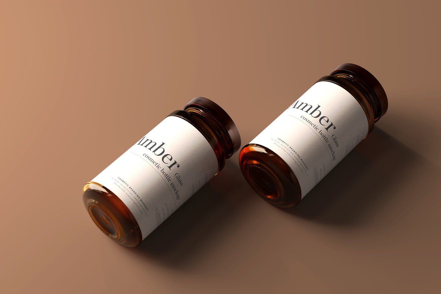 Amber Glass Jar Mockups