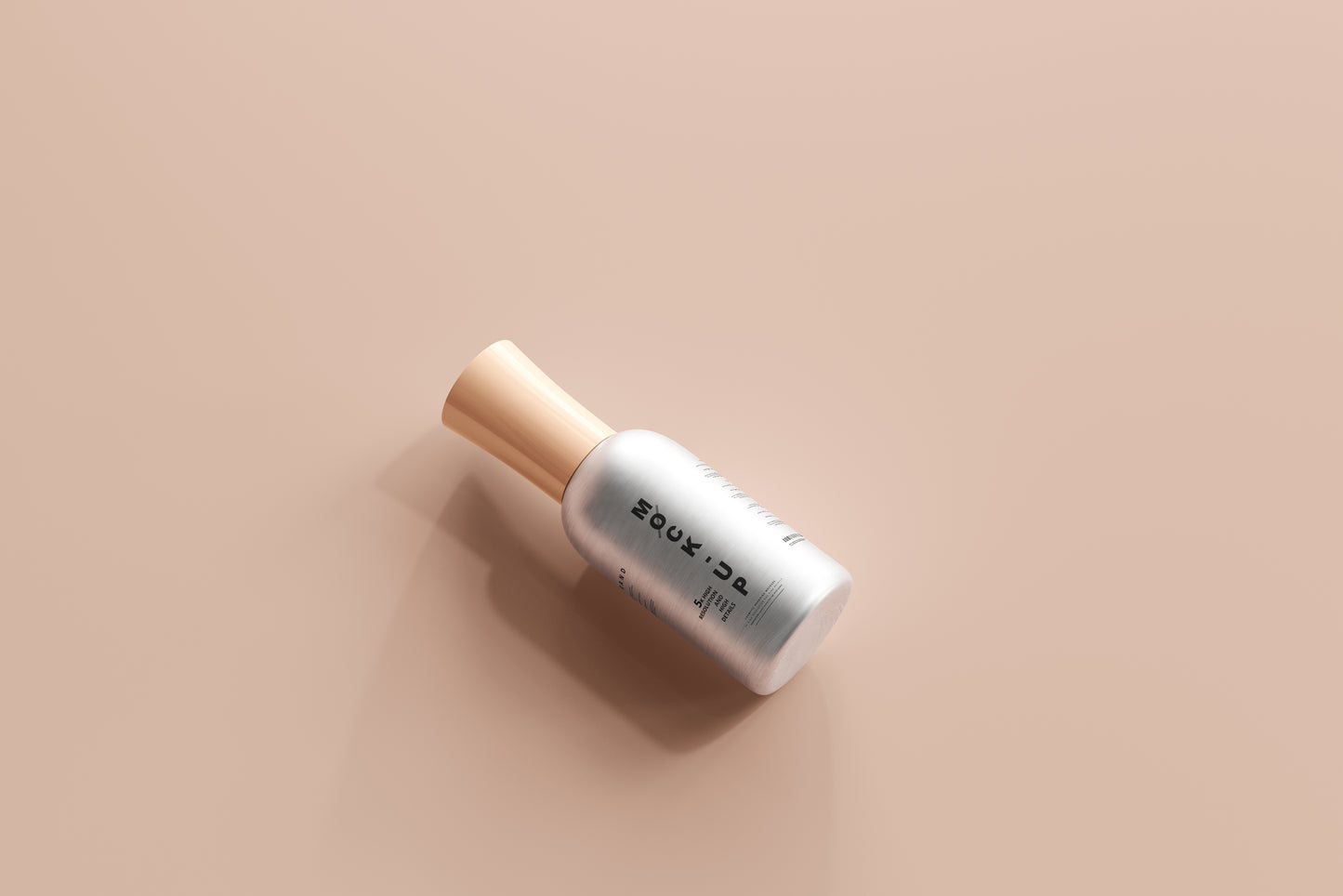 Aluminum Body Nail Polish Bottle Mockup