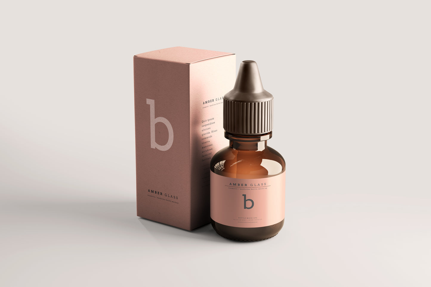 Amber Glass Bottle Mockups