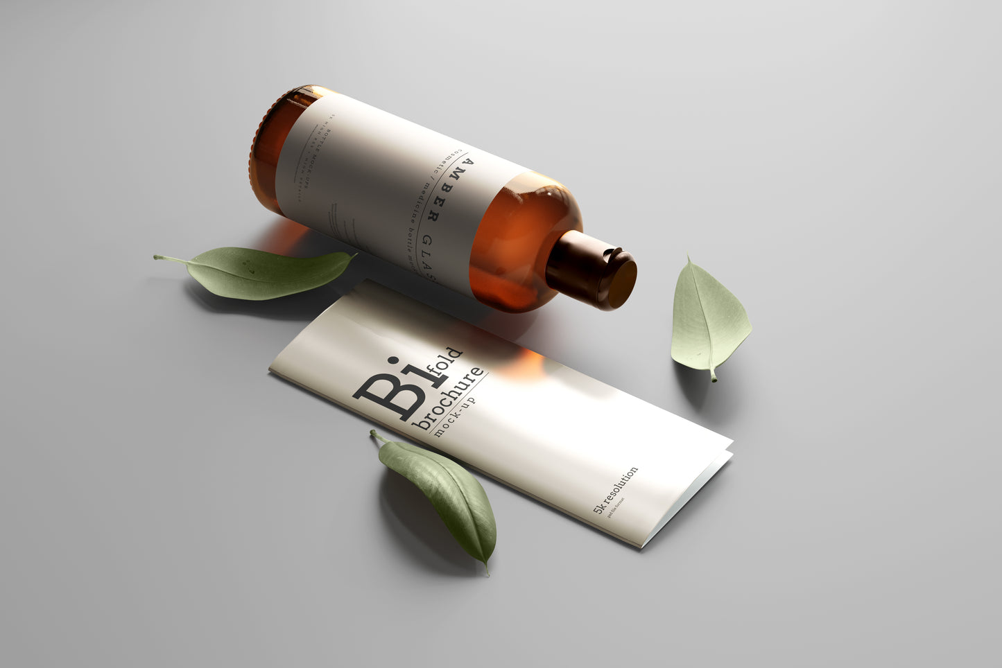 Amber Glass Bottle Mockups