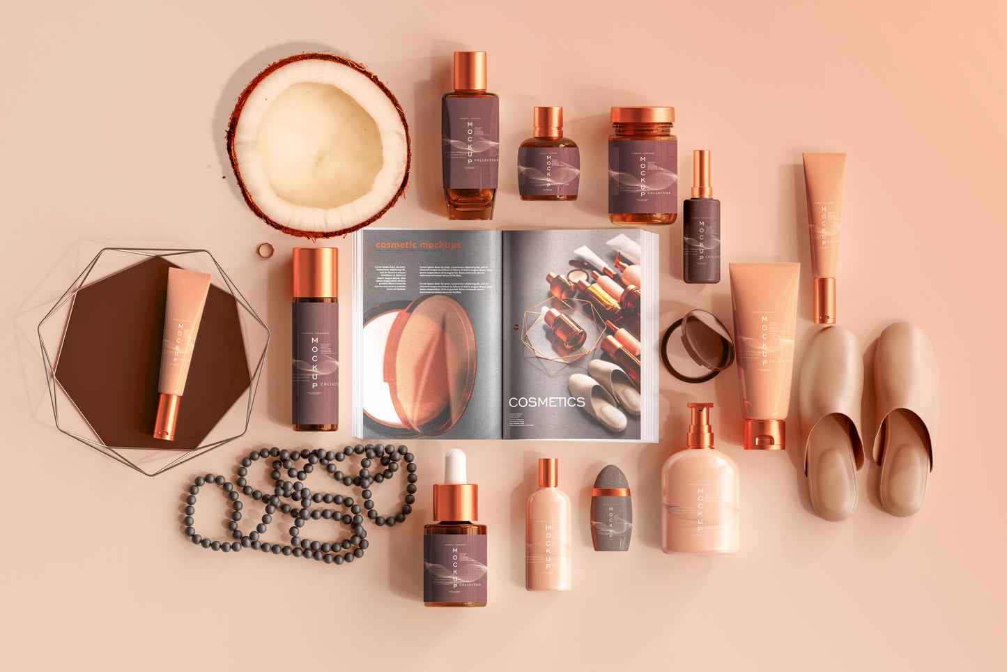 390+ Cosmetic Branding Mockup Scenes