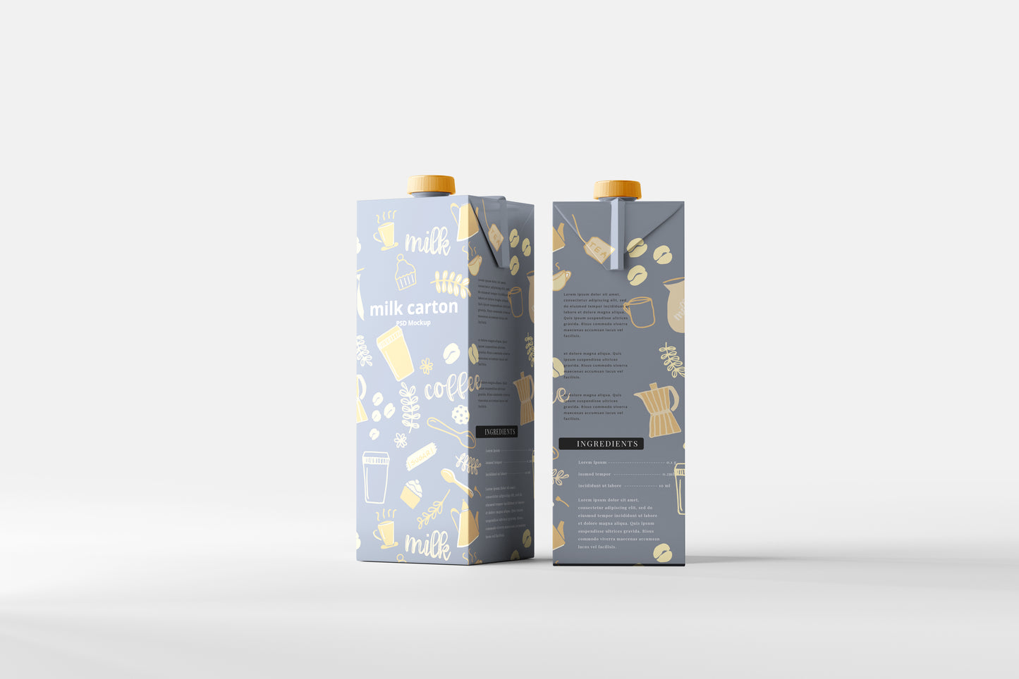 Milk Carton Box Mockup