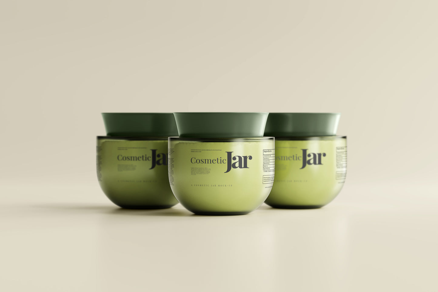 Glass Cosmetic Jar Mockups