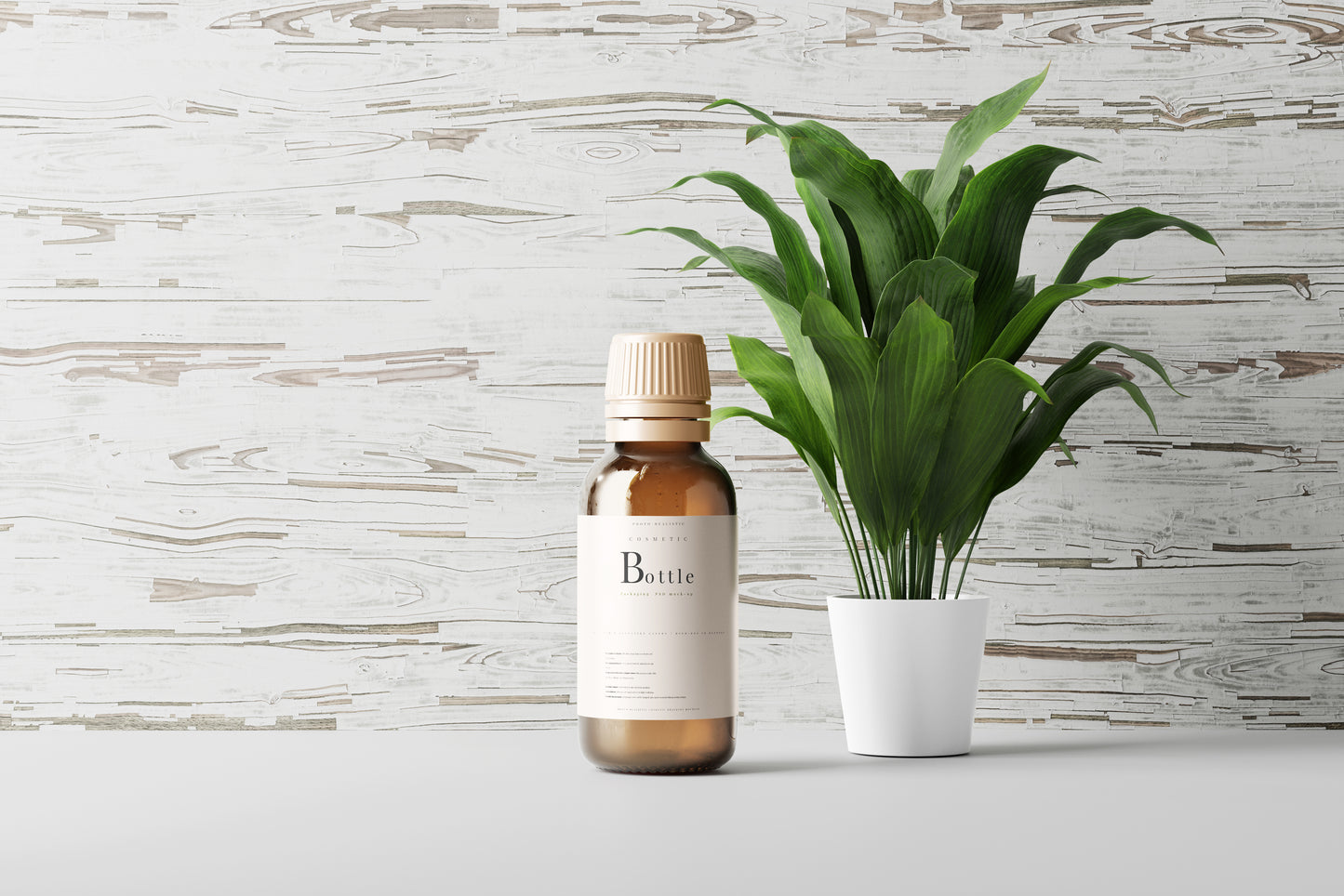 Amber Bottle Mockup