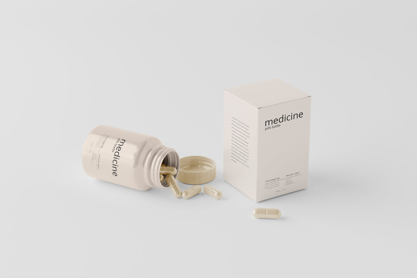 Capsules Bottle Mockups