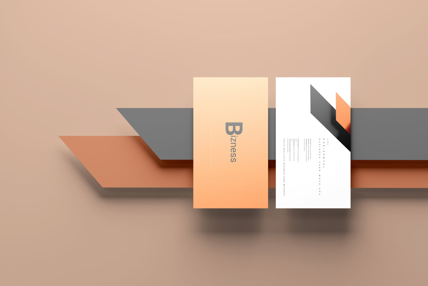 Horizontal Business Cards Mockup