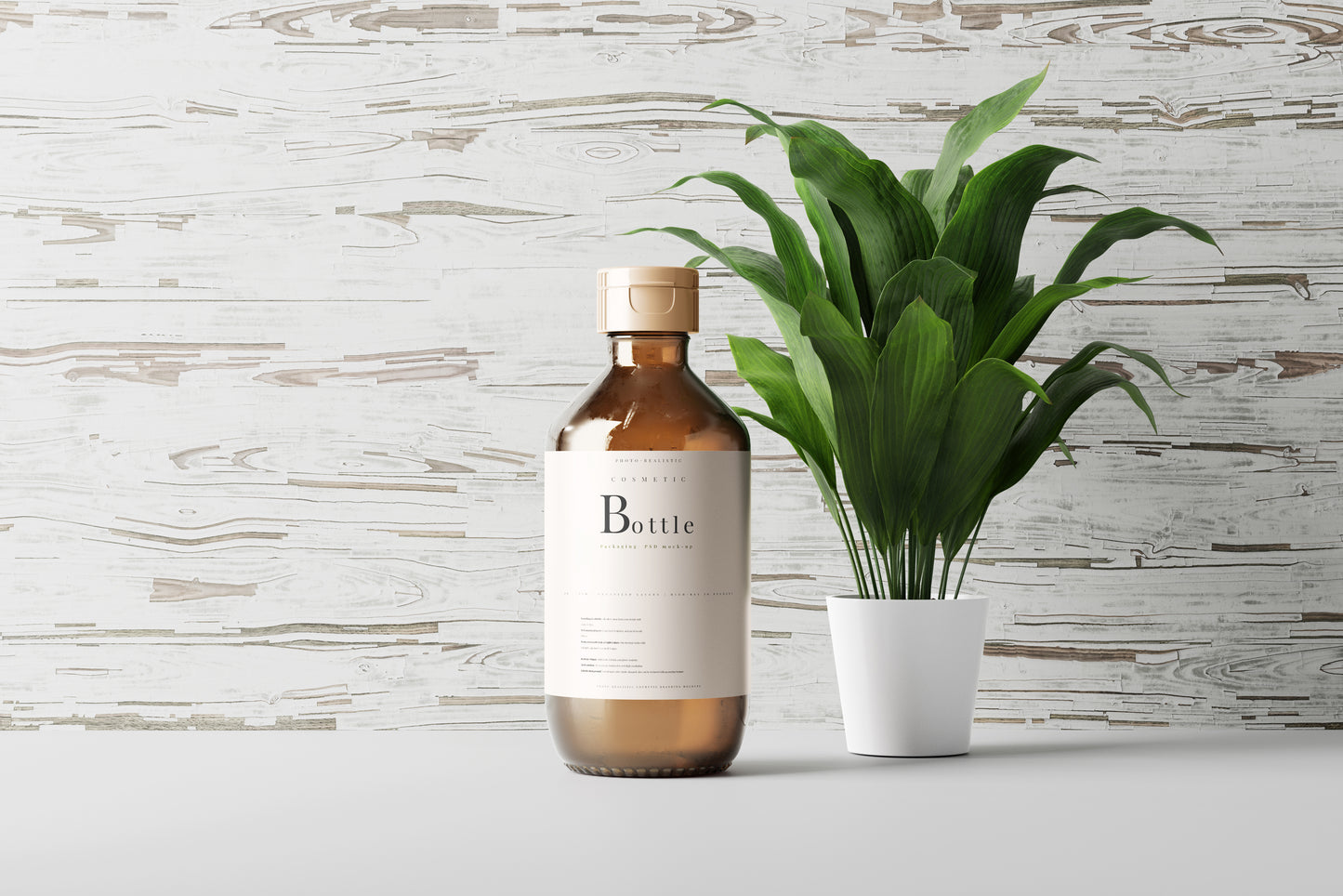 Amber Bottle Mockup