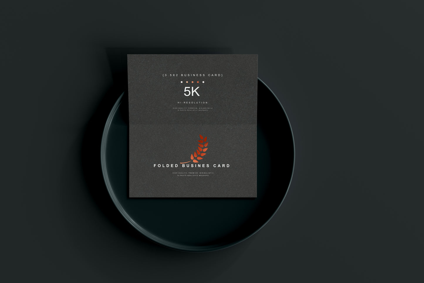 Folded Business Card Mockups
