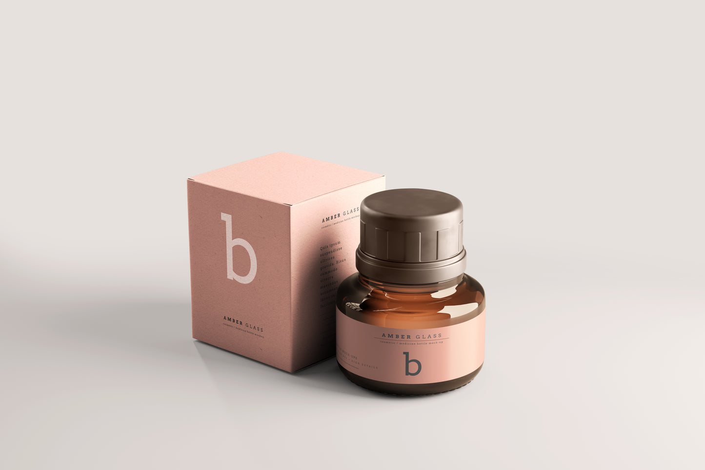 Amber Glass Bottle Mockups