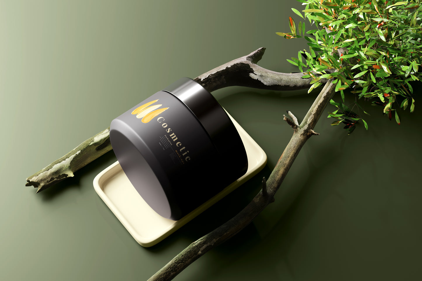 Dark Color Plastic Jar Mockup