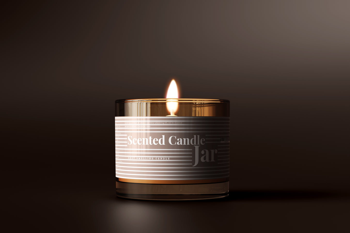 Amber Glass Candle Jar Mockups