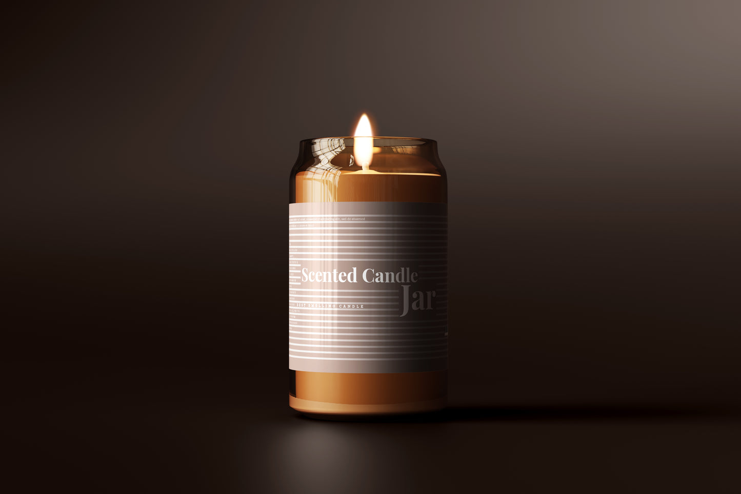 Amber Glass Candle Jar Mockups