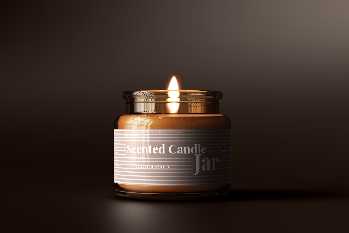 Amber Glass Candle Jar Mockups