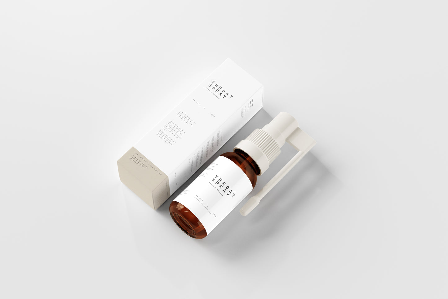 Throat Spray Pump Bottle Mock-Up