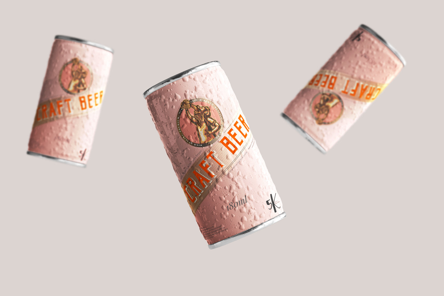 Small Soda or Beer Can Mockup with Condensation Effect