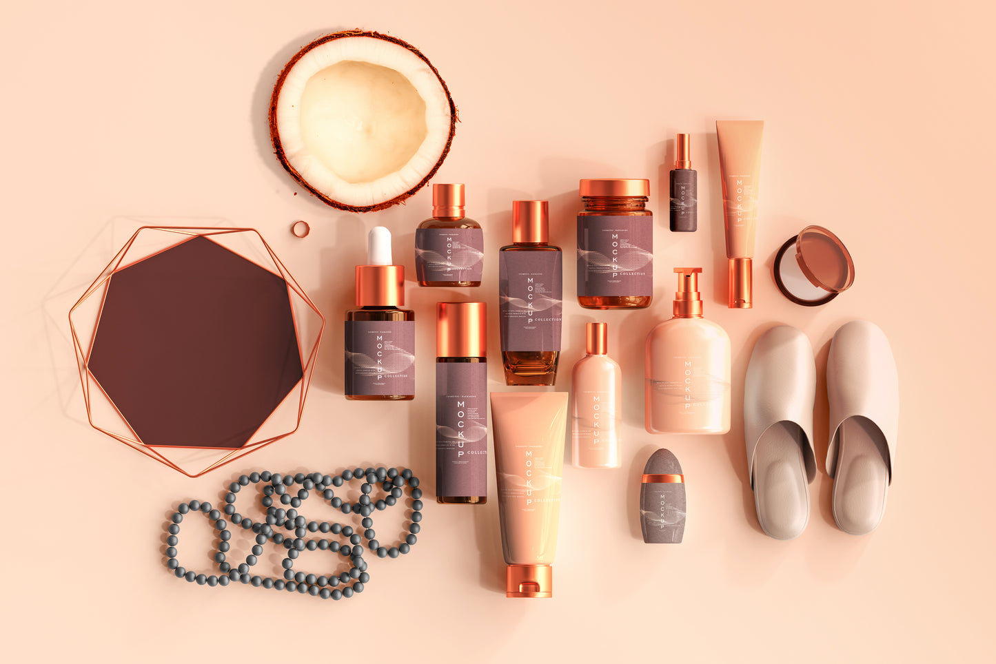 390+ Cosmetic Branding Mockup Scenes