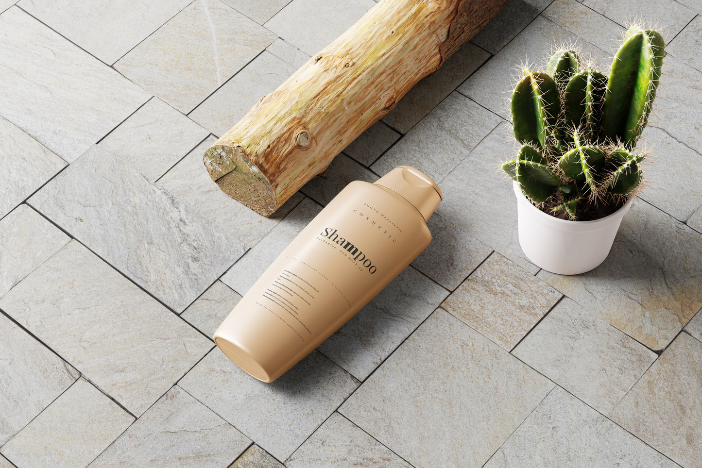 Plastic Shampoo Bottle Mockup
