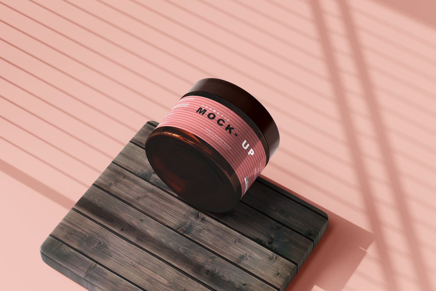 Amber Glass Cosmetic Jar Mockups