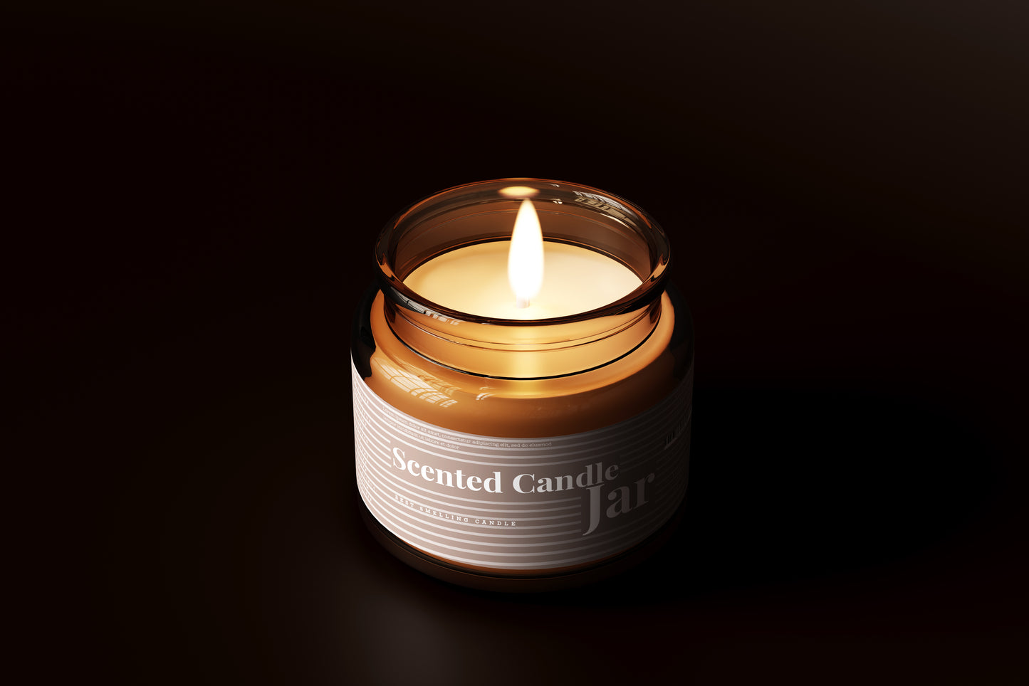 Amber Glass Candle Jar Mockups