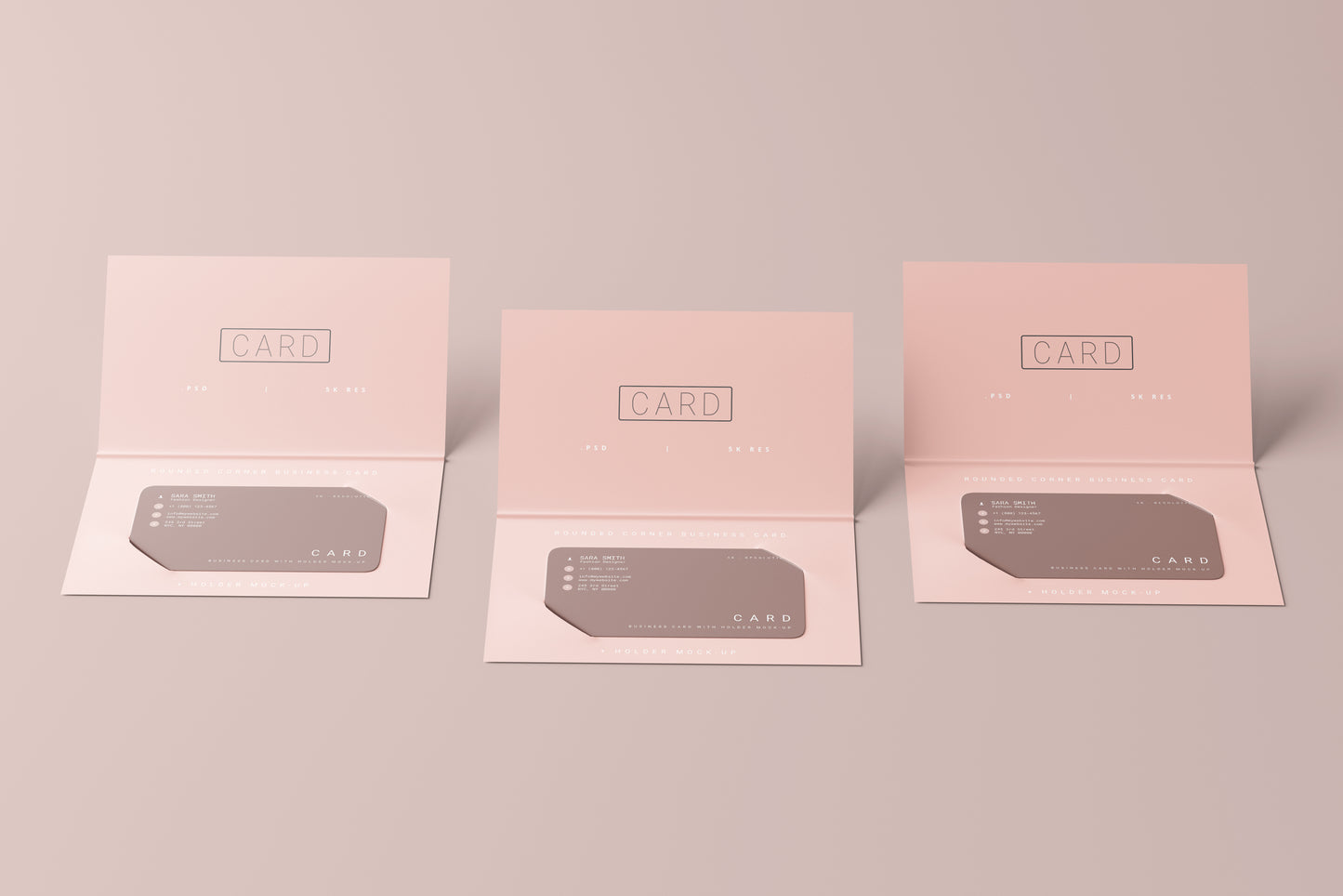 Business Card with Holder Mockup