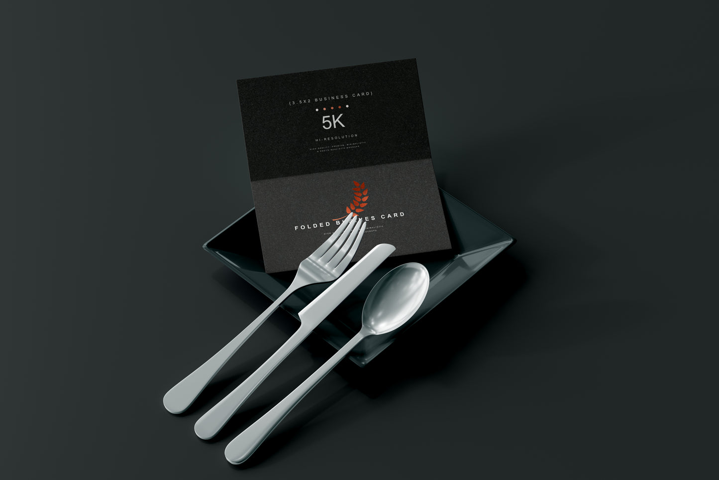 Folded Business Card Mockups