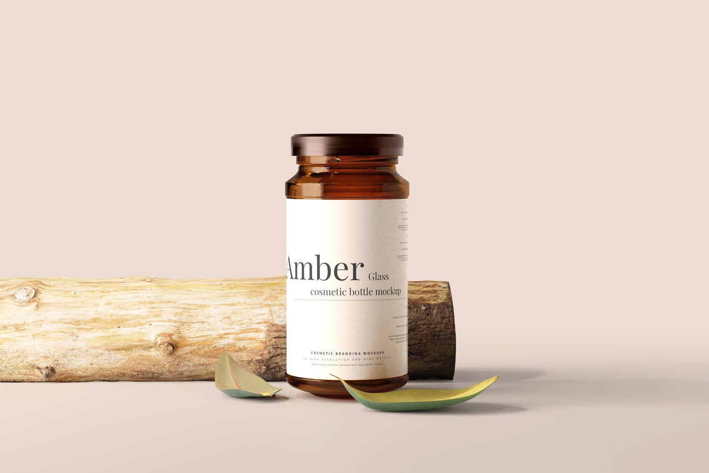 Amber Glass Jar Mockups