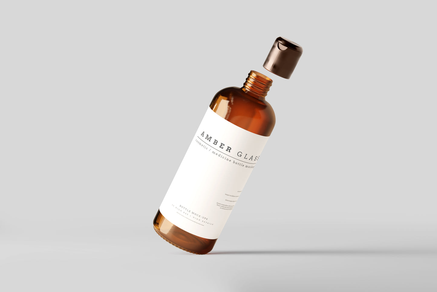 Amber Glass Bottle Mockups