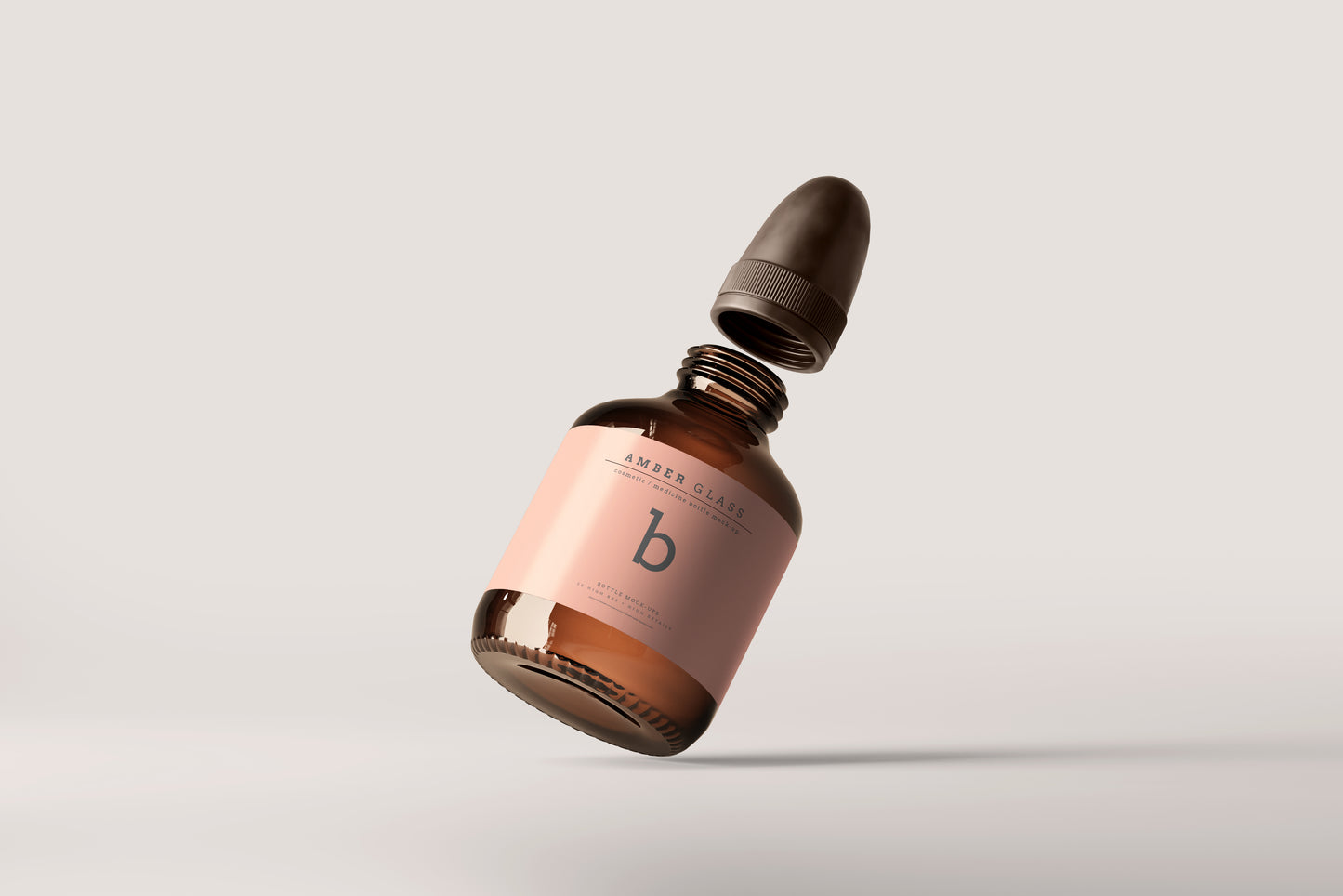 Amber Glass Bottle Mockups