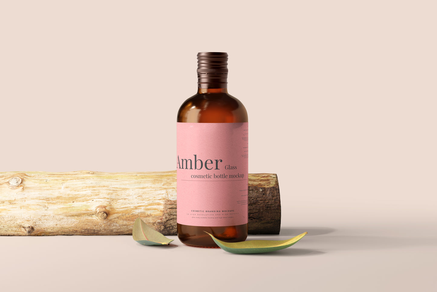 Amber Glass Bottle Mockups