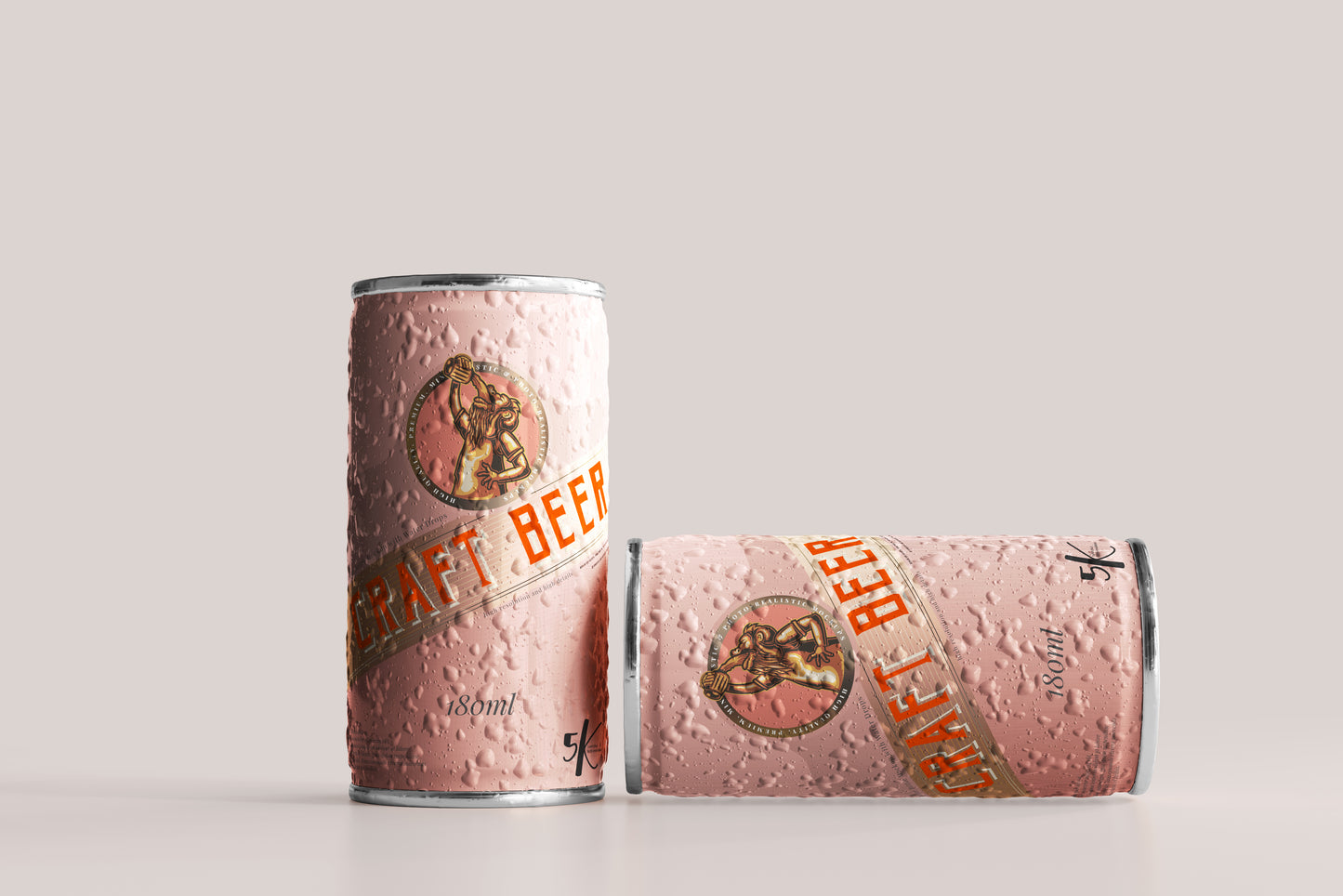 Small Soda or Beer Can Mockup with Condensation Effect