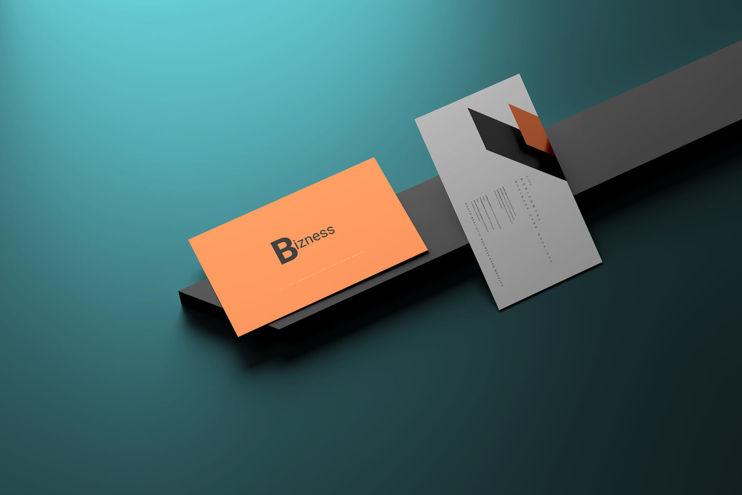 Horizontal Business Cards Mockup