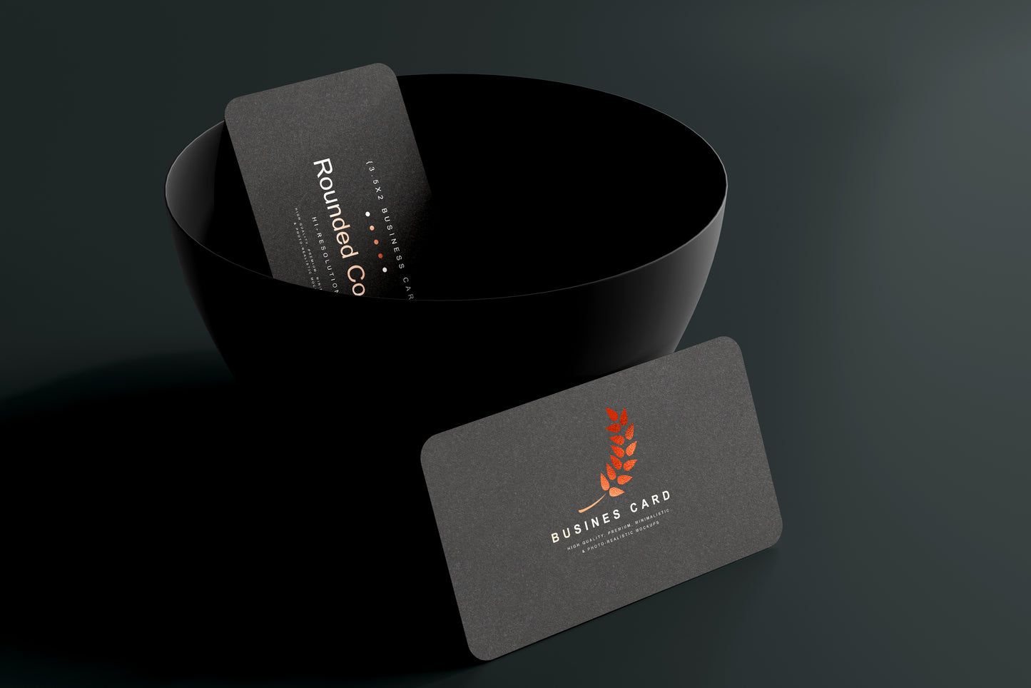 Rounded Corner Business Card Mockups