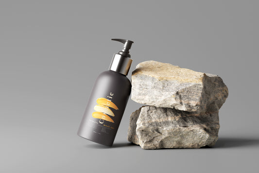 Dark Color Plastic Pump Dispenser Bottle Mockup