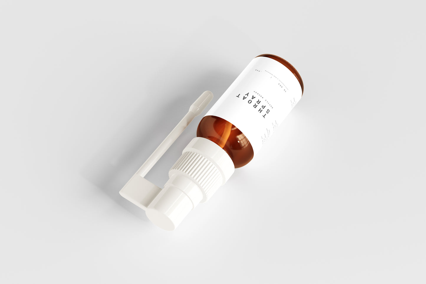 Throat Spray Pump Bottle Mock-Up