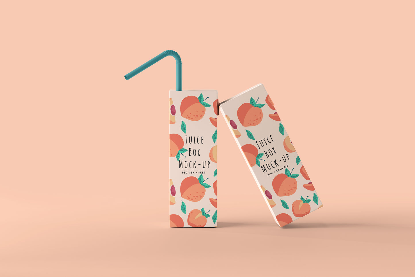 Juice Packet Carton Box Mockup