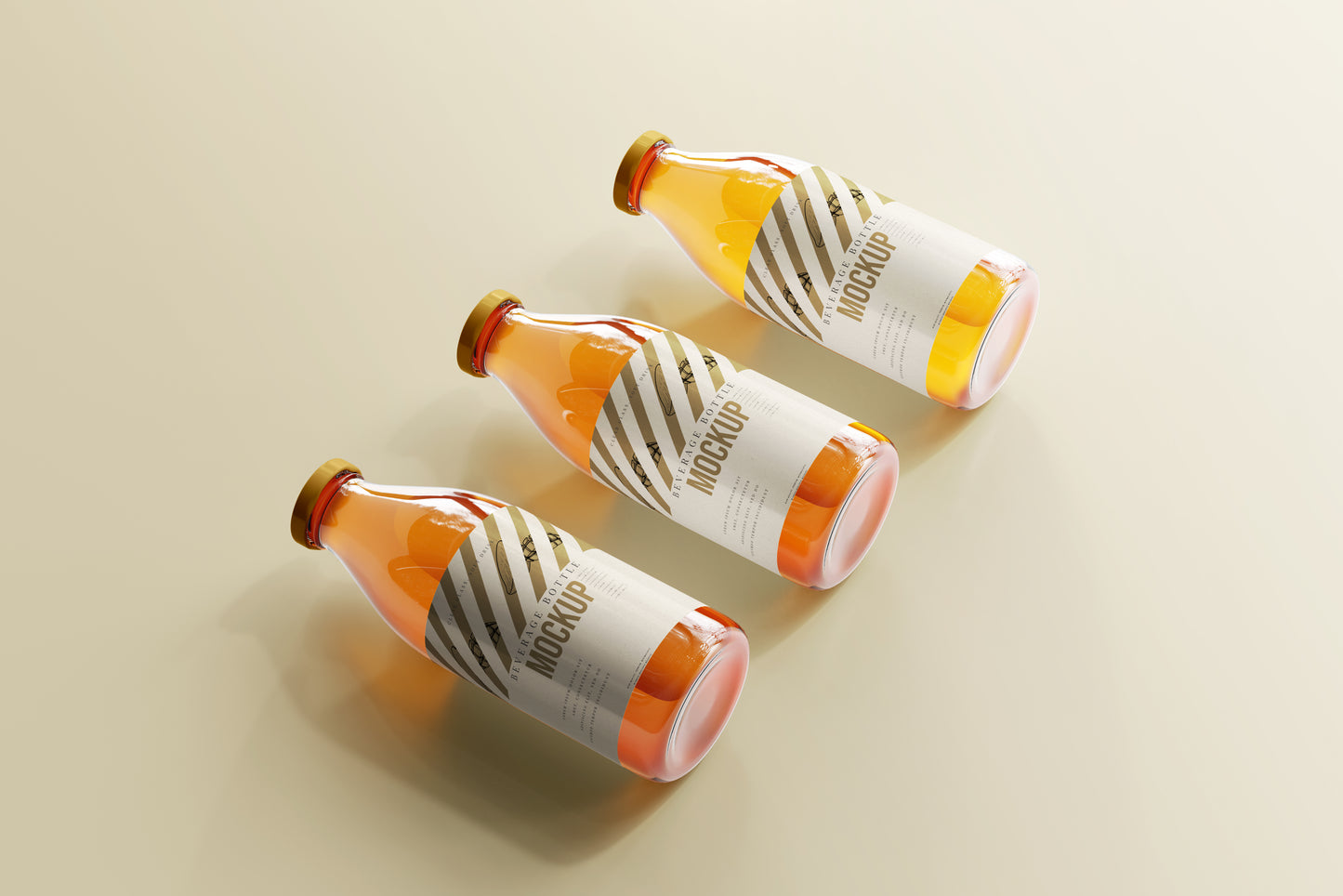 Soft Drink Glass Beverage Bottle Mockups