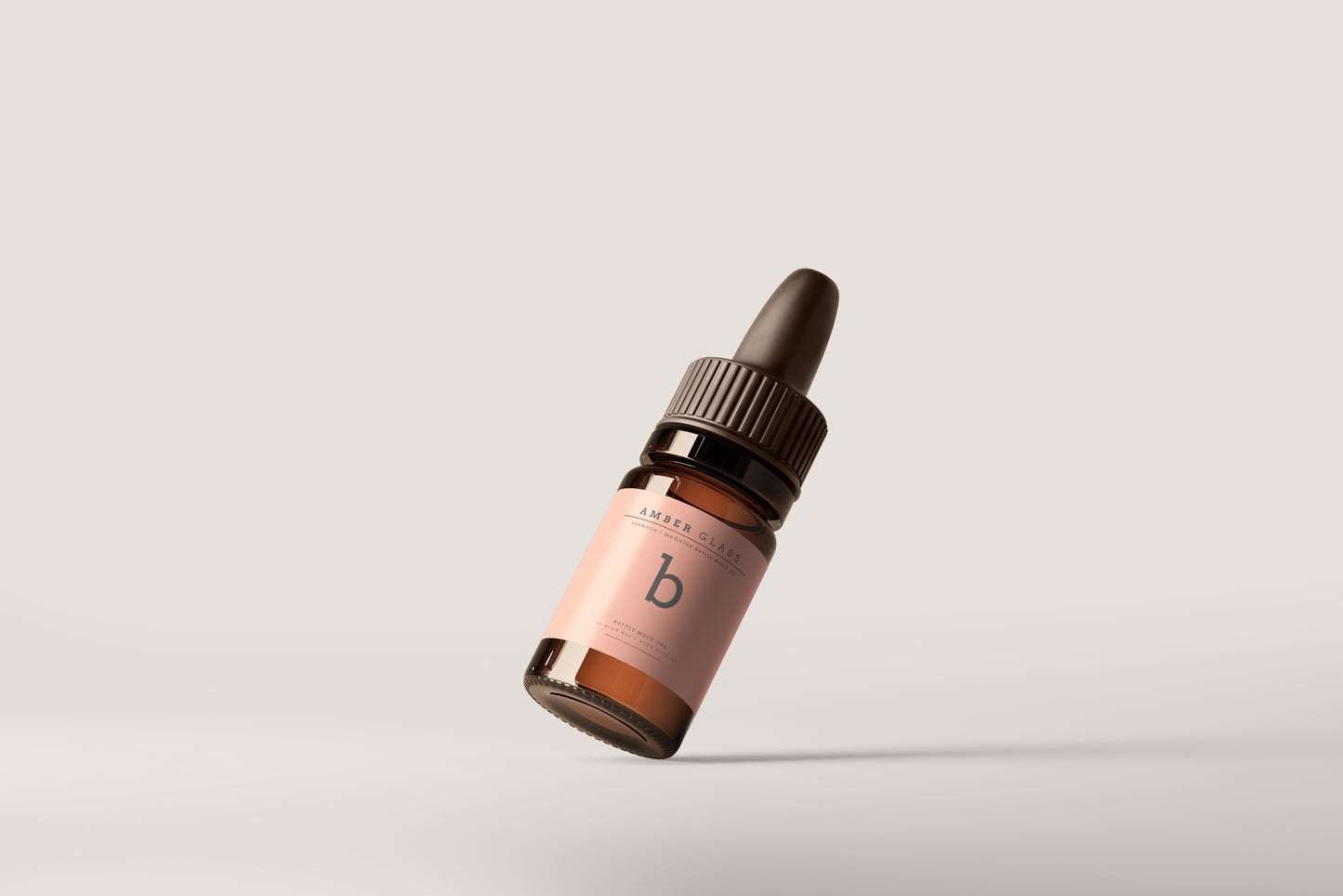 Amber Glass Dropper Bottle Mockups