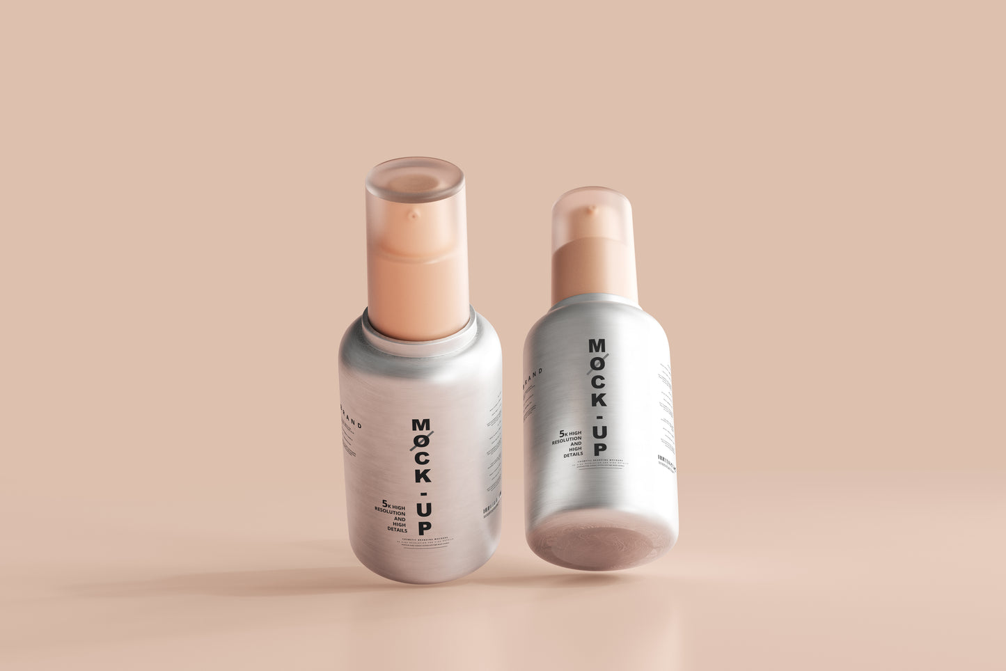 Aluminum Body Cosmetic Spray Bottle Mockup