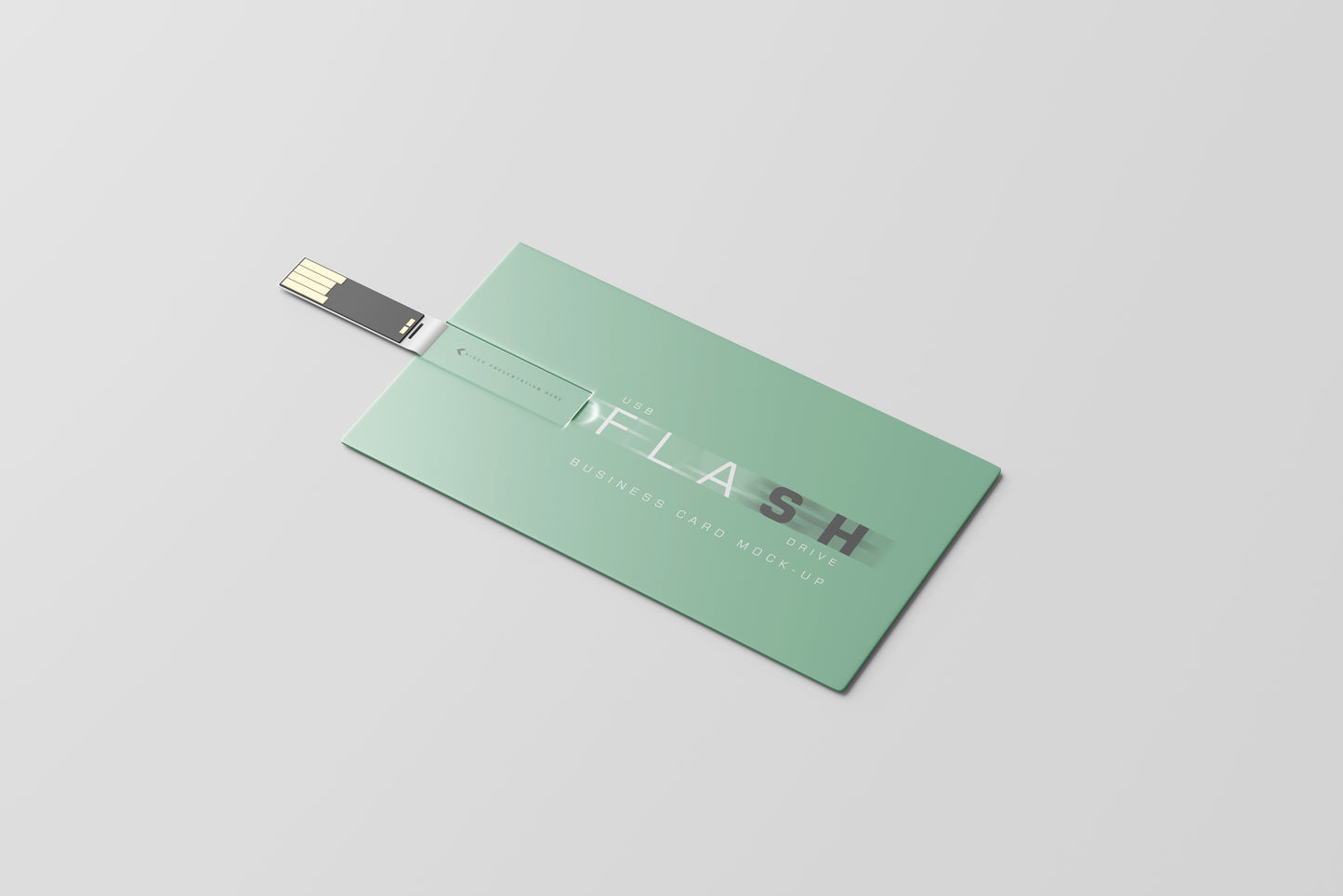 USB Flash Drive Business Card Mockup