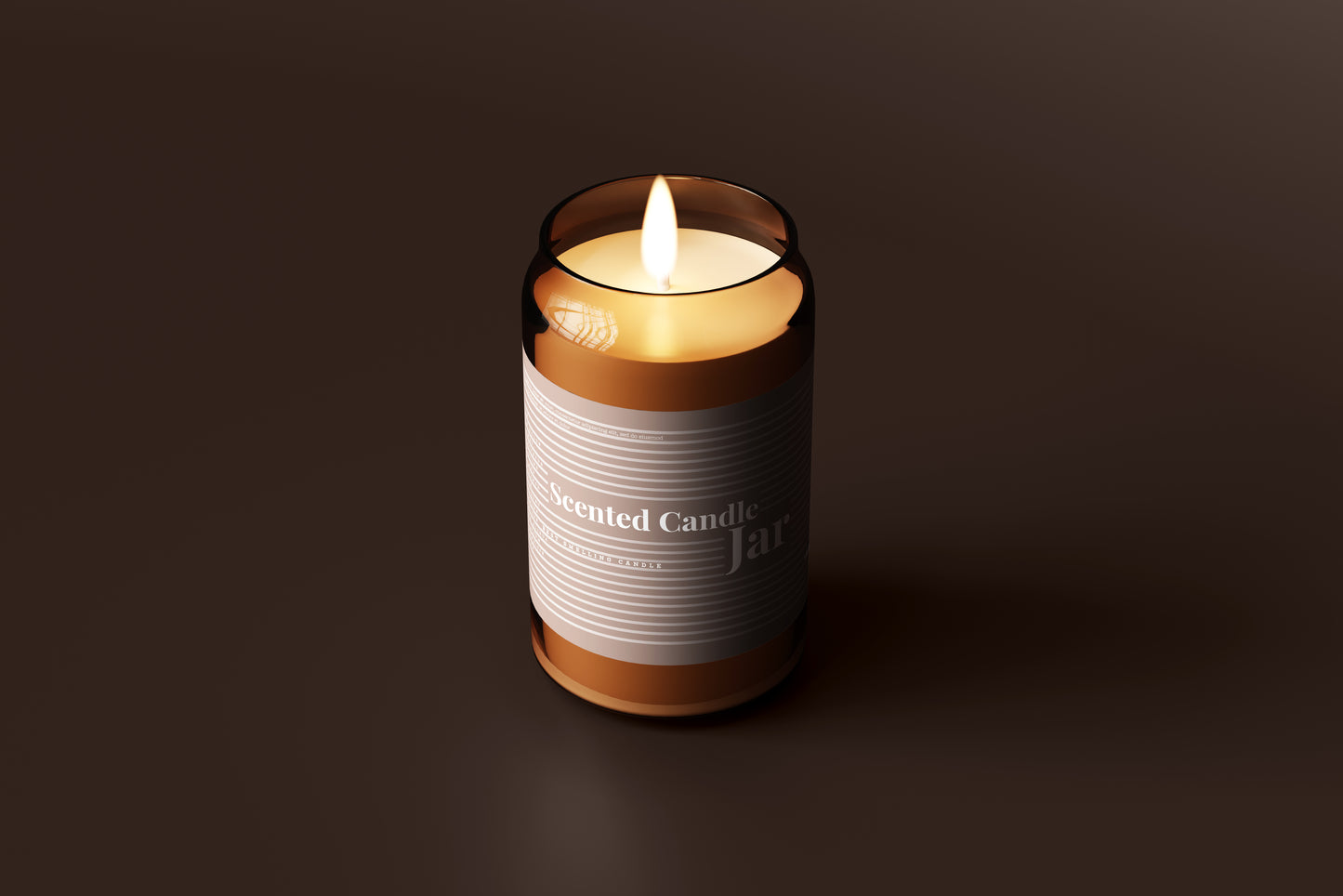 Amber Glass Candle Jar Mockups