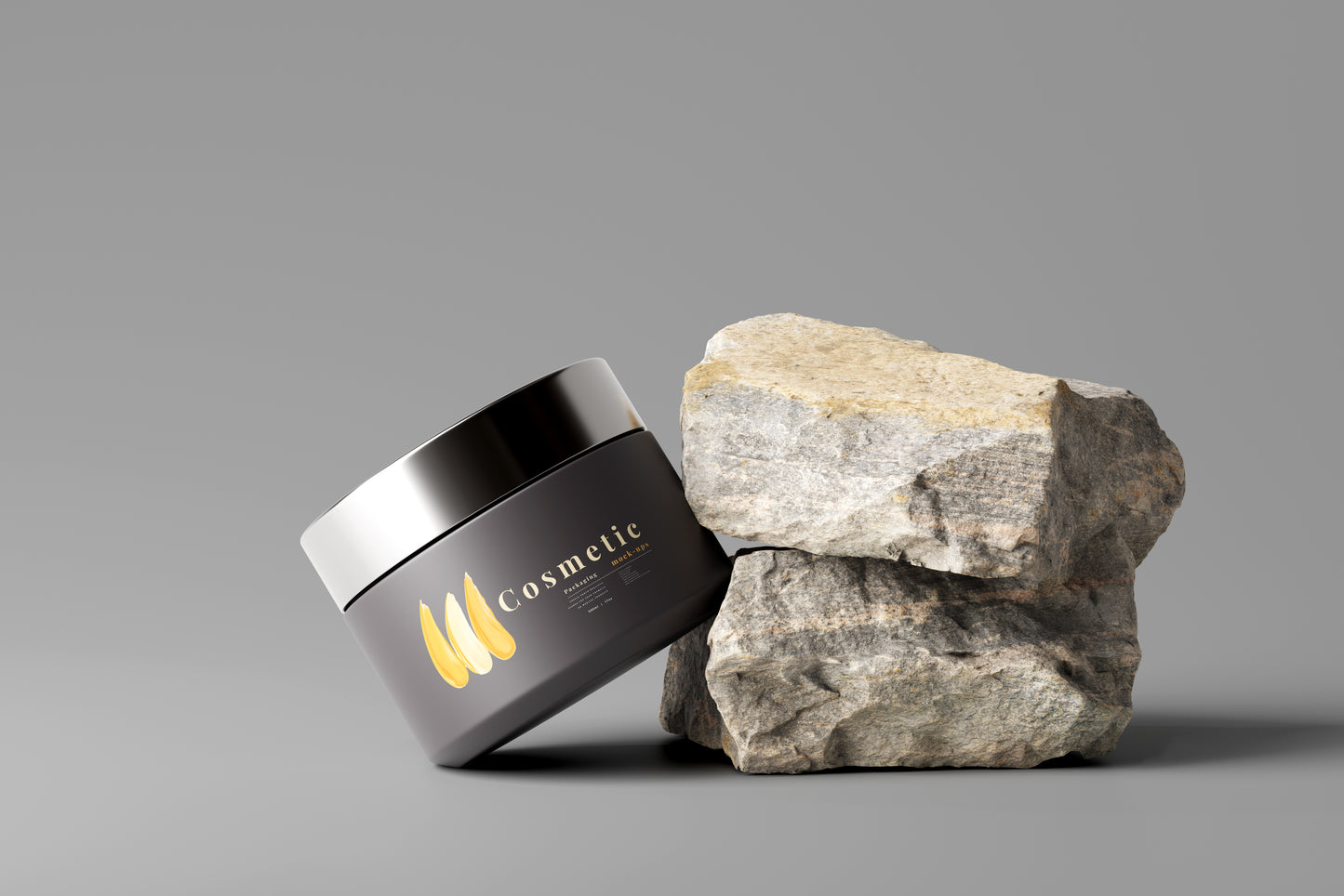 Dark Color Plastic Jar Mockup