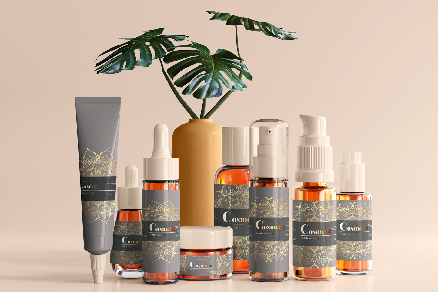 Cosmetic Branding Mockup Scenes