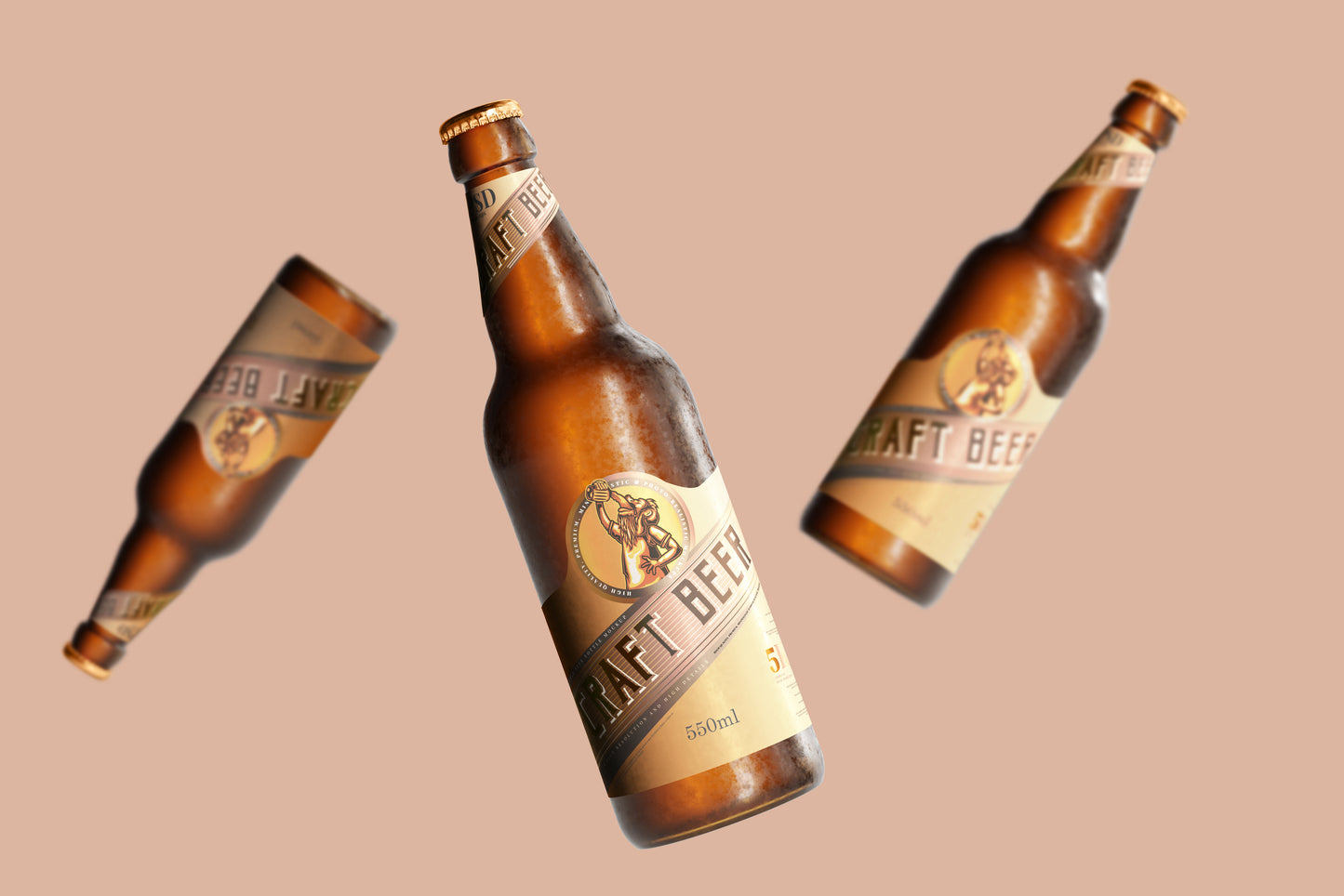 Cold Beer Bottle Mockups