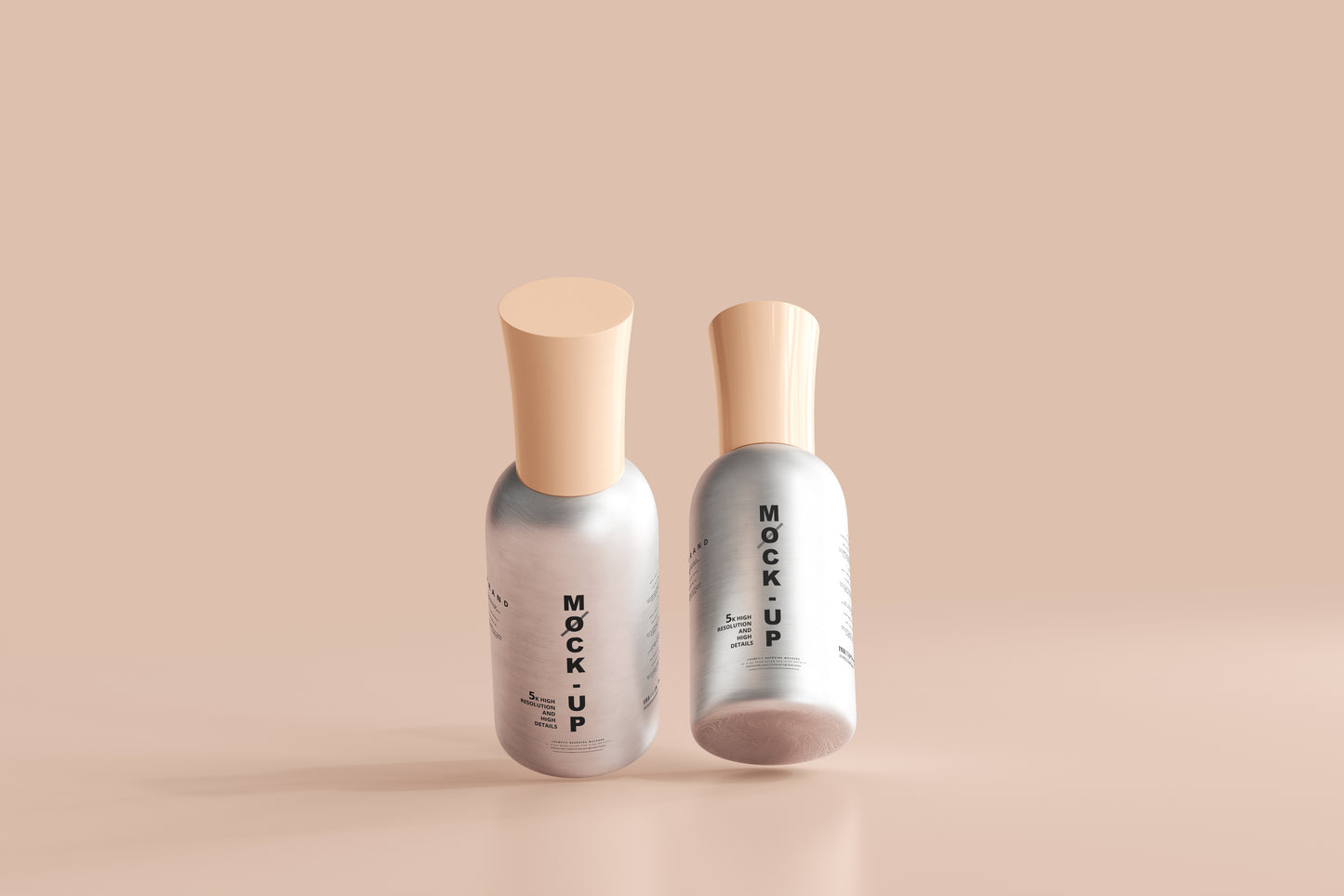 Aluminum Body Nail Polish Bottle Mockup