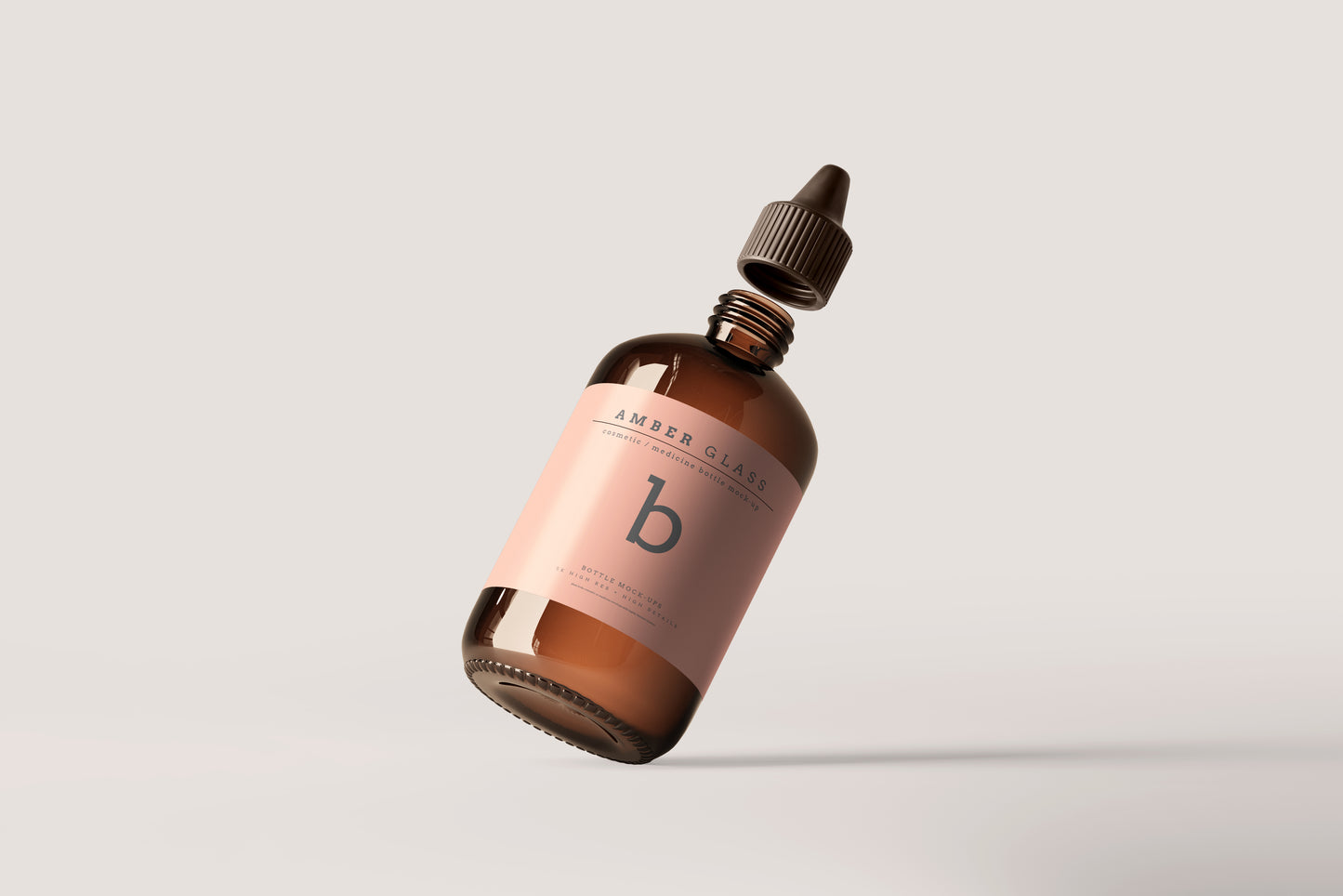 Amber Glass Bottle Mockups