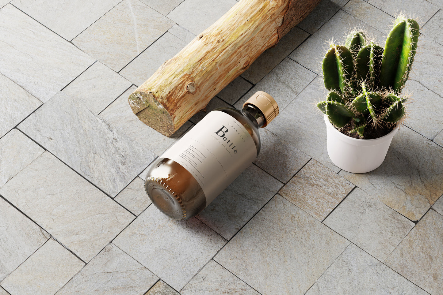 Amber Bottle Mockup