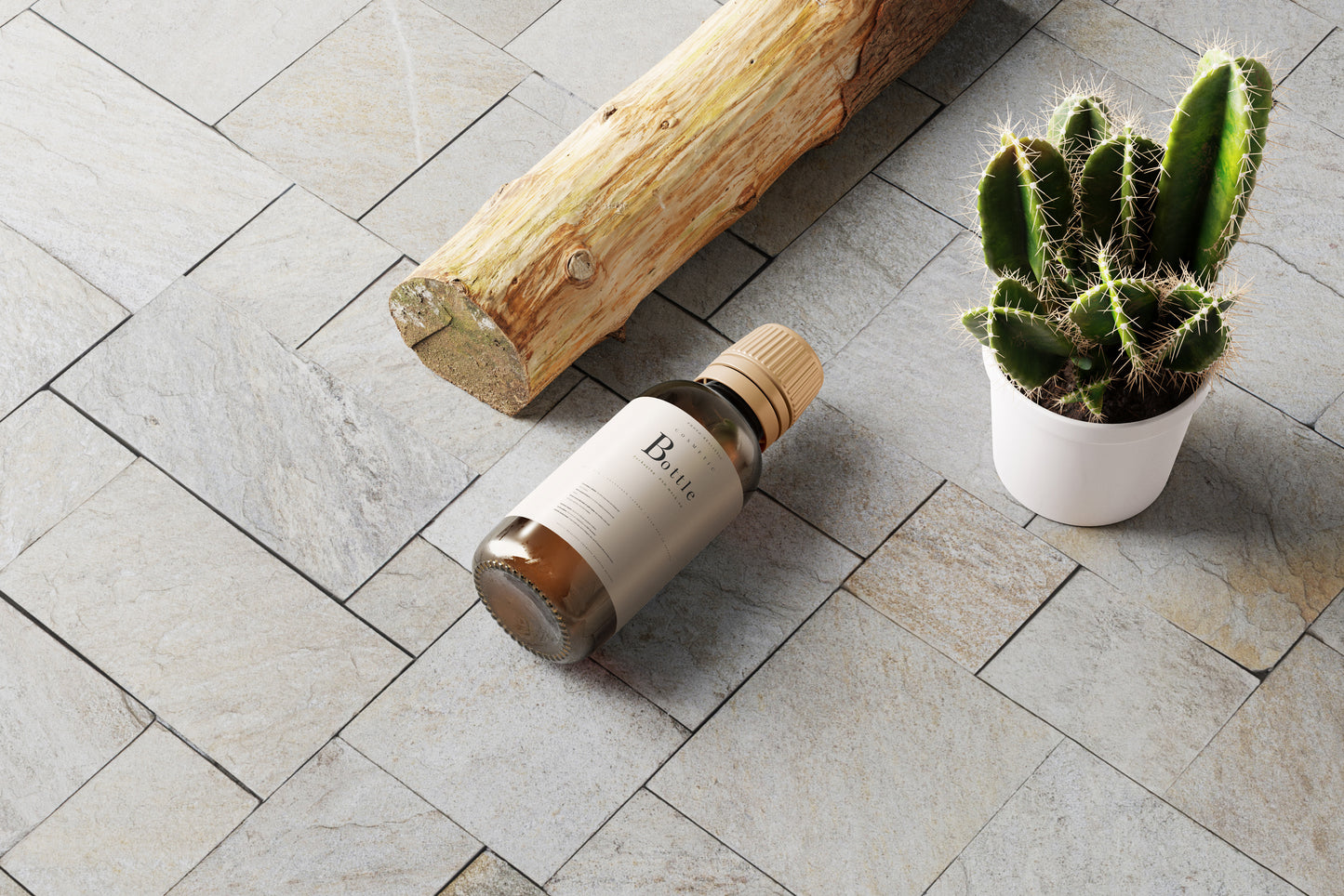 Amber Bottle Mockup