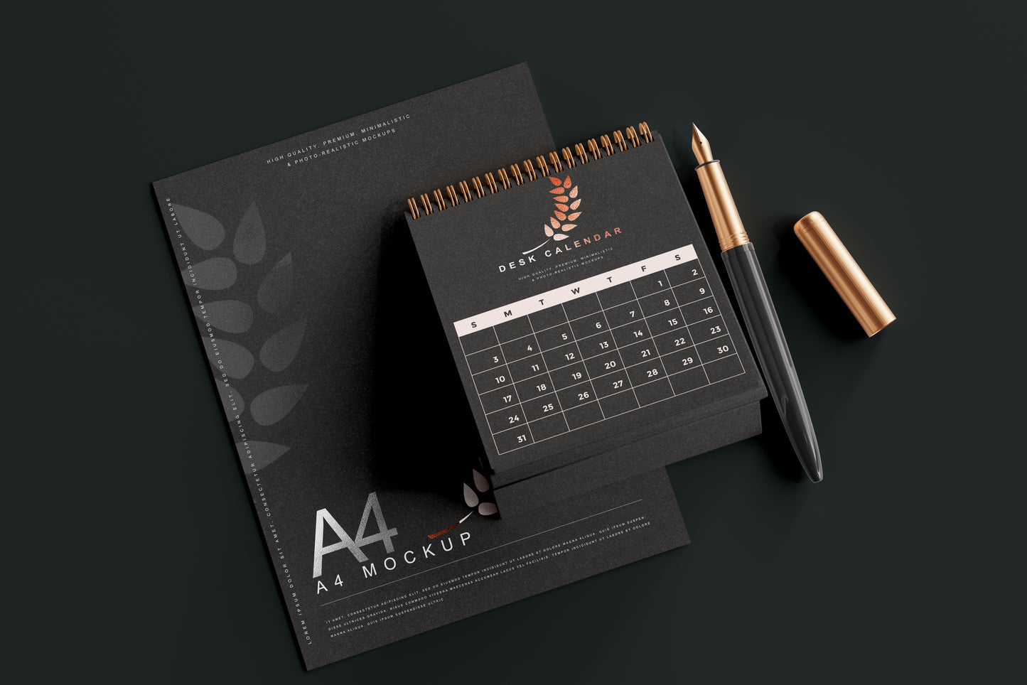 Desk Calendar Mockup