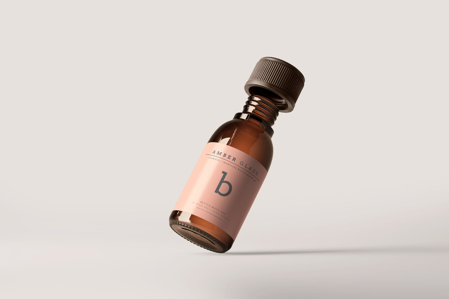 Amber Glass Bottle Mockups
